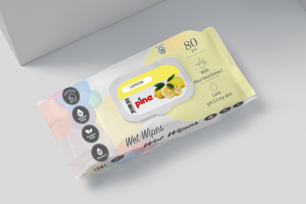Pine Wet Wipes Lemon