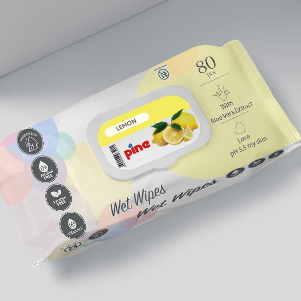 Pine Wet Wipes Lemon