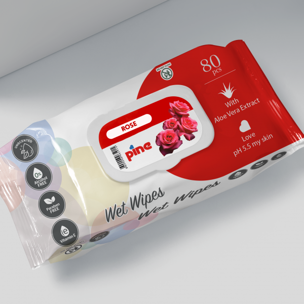 Pine Wet Wipes Rose