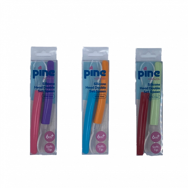 Pine Natura Silicone Head Double Set Spoon